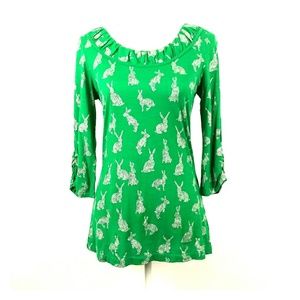 Anthropologie Postmark Bunny Rabbit Top Small
